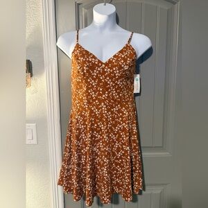 Nine Britton Rust Floral Midi Dress